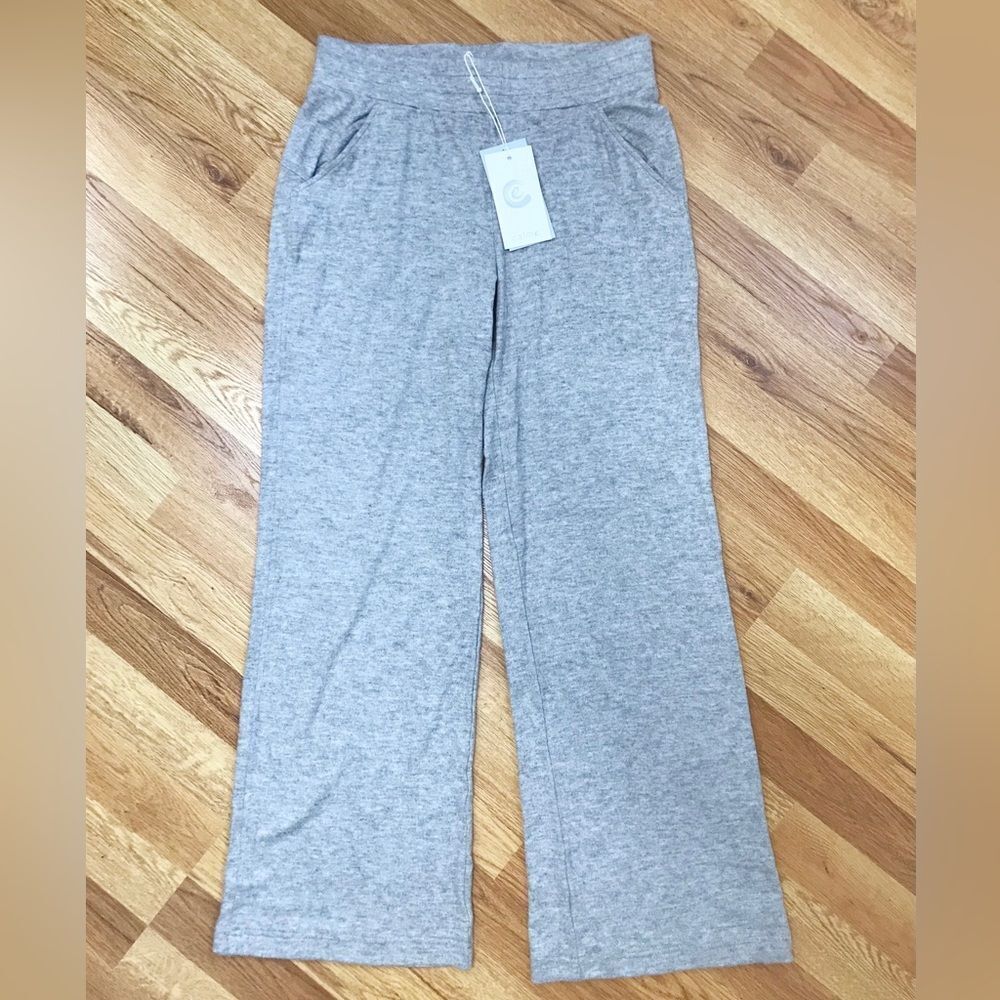 Johnny Was CALME Gray Wide Leg Pant Pull On Casual Relaxed Soft Size Small New